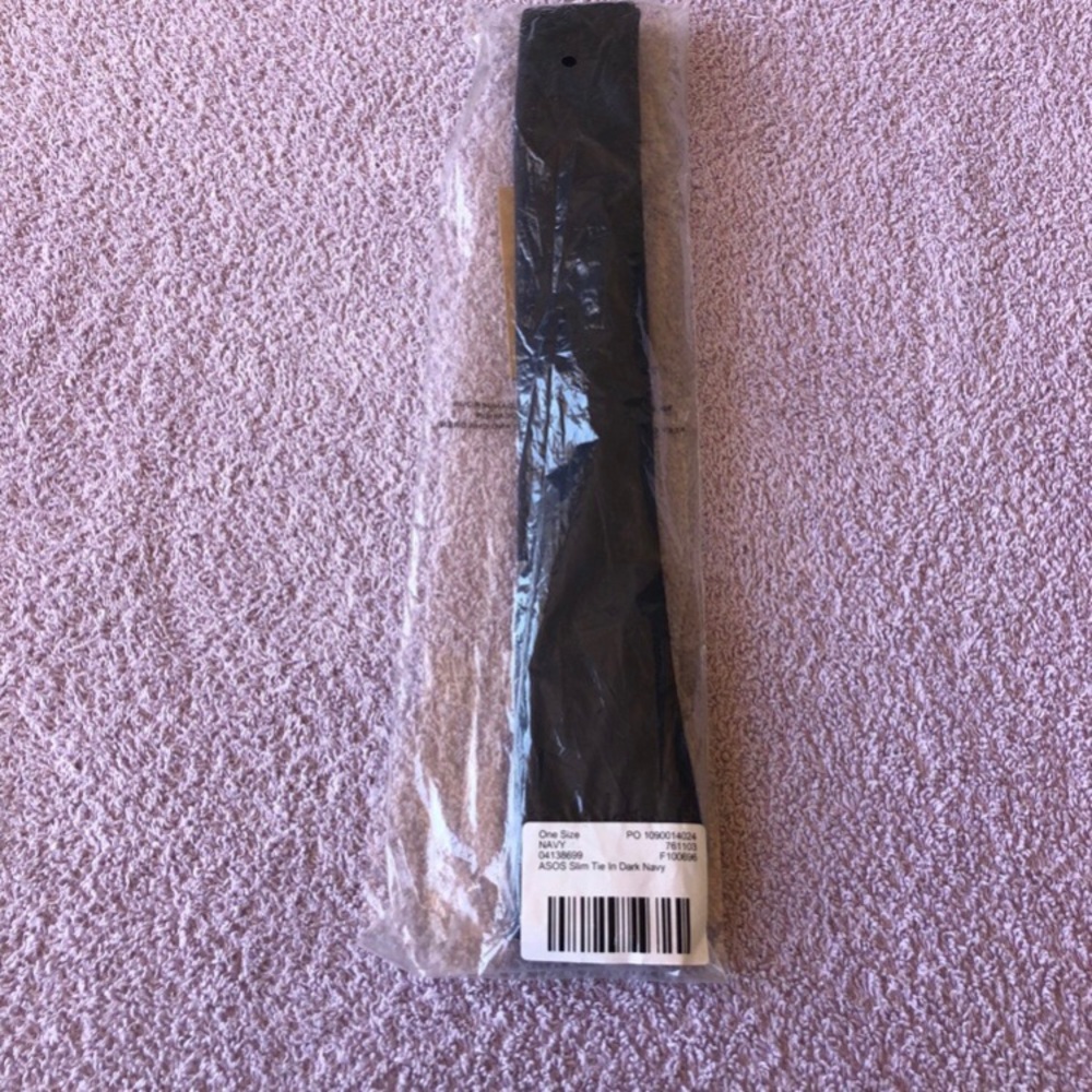 ASOS Men’s Slim Tie In Dark Navy (One Size)